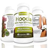 Hoodia Gordonii - Natural Appetite Suppressant Pills. 20:1 Potency is 20X Stronger Than Raw Hoodia. Stimulant Free Unlike Most Diet Pills & Weight Loss Products. Suppress Appetite & Lose Weight