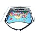 Lap Desk Travel Tray For Kids – Car Seat Activity Tray For Children & Toddlers – Multipurpose Backseat Entertainment & Organizer Accessory - Waterproof Material, Mesh Pockets & Cup Holder