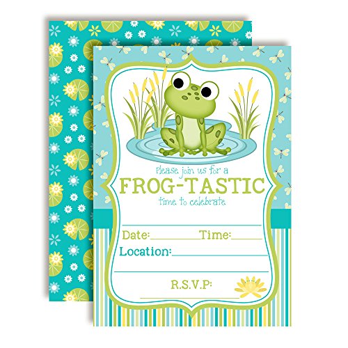 Little Frog Birthday Party Invitations for Boys, 20 5