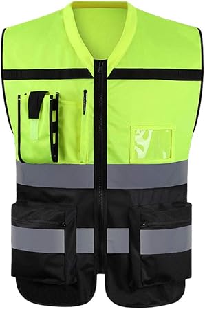 Urben Life Gilet di Sicurezza di Sicurezza ad Alta visibilit/&agrave; e Banda Riflettente