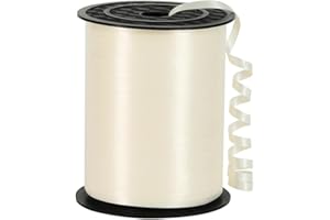 PENDANT OF LUCK Ivory Ribbon,3/16 inch x 500 Yard Crimped Ivory Curling Ribbon for Gifts Wrapping, Birthday, Florists Crafting