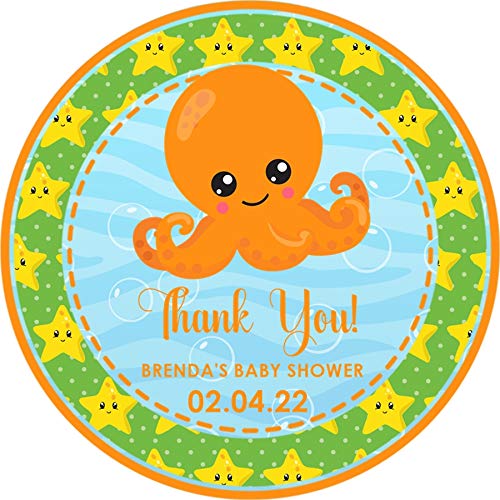 Amazon Com Boys Under The Sea Baby Shower Favor Tags Or Label