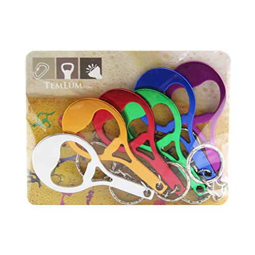 Swatom Tennis Racket Bottle Opener with Keychain Key Ring Accessories (6 PCs) - Thumbnail 2