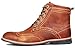 Kunsto Men's Leather Lace up Classic Brogue Boot US Size 9.5 Brown