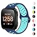 NANW Bands Compatible with Fitbit Versa/Versa 2/Versa Lite Small Large,Soft Silicone Replacement Band for Versa/Versa 2,Air Hole Wristband Strap for Women Men (Small Size: 5.5