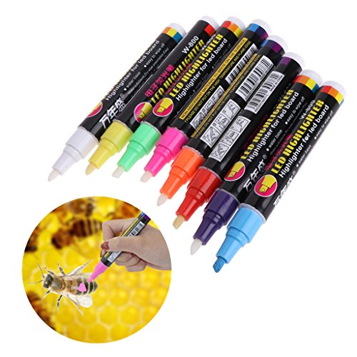 Qupida 1 pcs Queen Bee Marking Pen Fluorescent 8 Color Beekeeping Tools Plastic Marker Supply (O)