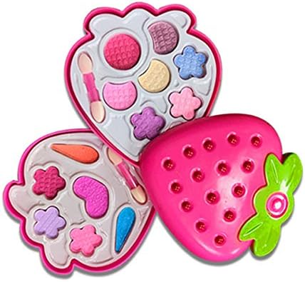 Little Girls Pretend Makeup Set Cosmetic Beauty Salon Toy Pretend Dress-up Vanity Kit with Mirror Kids Makeup kit