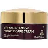 Deoproce SYN-AKE Intensive Wrinkle Care Cream 100g &ndash; Brightening &amp; Smoothing Facial Moisturizer with Peptide, Niacinamide &amp; Adenosine &ndash; Hydrating Korean Skin Care &ndash; Made in Korea