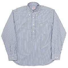 Popover Buttondown Shirt: Blue Stripe Poplin
