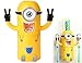 Cute Minions Design Wash Set Toothbrush Holder Automatic Toothpaste Dispenser with Brush Cup Yellow (One Eye)
