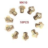CCTREE 10PCS MK10 M7 Extruder Nozzle for 3D Printer Wanhao Dupicator D4/I3/Dremel QIDI Makerbot 2 0.2mm,0.3mm,0.4mm,0.6mm,0.8mm