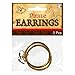Stunning Gold-Tone Plastic Hoop Earrings - 4.5