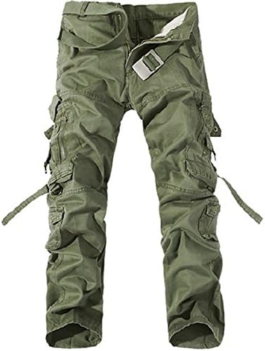 Larkon Men's Cotton Multi Pockets Military Cargo Pant