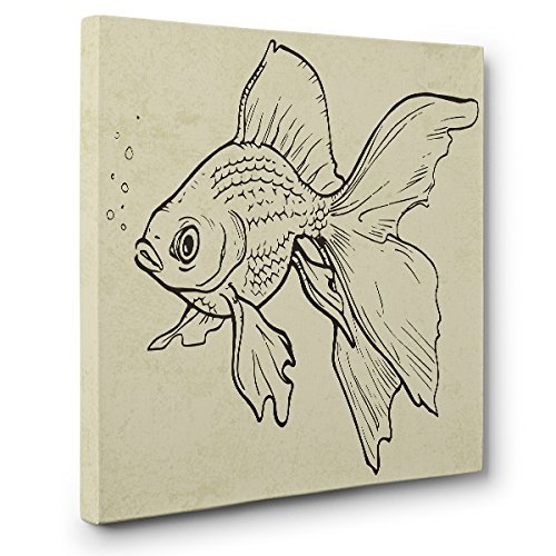 Goldfish Ocean CANVAS Wall Art Home Décor Handmade