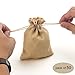 Yuxier Burlap Bags with Drawstring Favor Bags Jewelry Bags for Wedding Party,Arts & Crafts Projects, Presents, Snacks Christmas Decorations 5.3X3.7inch 50 Gift Bags (Brown)