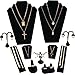 FindingKing 11 Pc Set Black Velvet Jewelry Displays Busts Bonus New