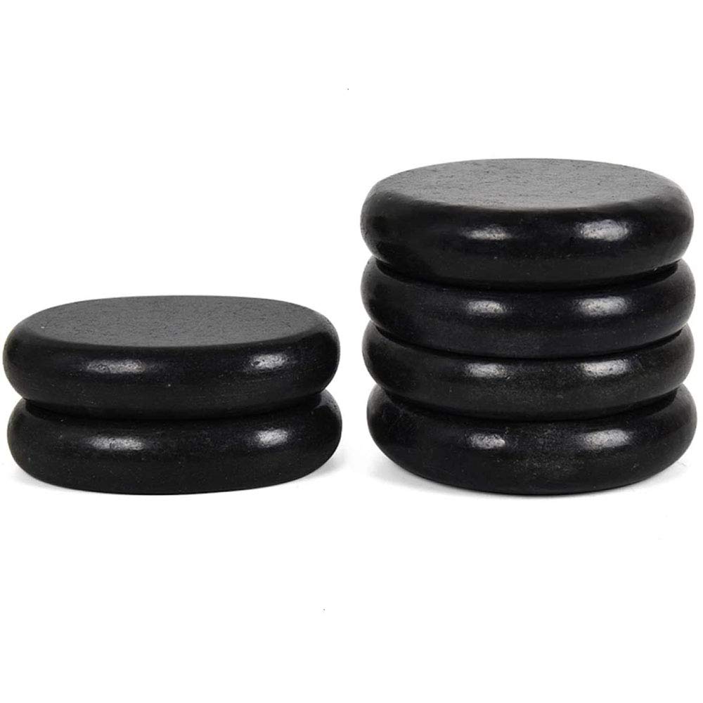 ANCLLO 6Pcs Hot Stones Large Essential Massage Stones Set for Professional or Home spa Relaxing Healing Pain Relief