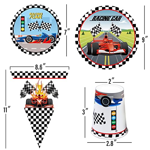 Rainmae Race Car Party Supplies SetRacing Car Tableware for Boys