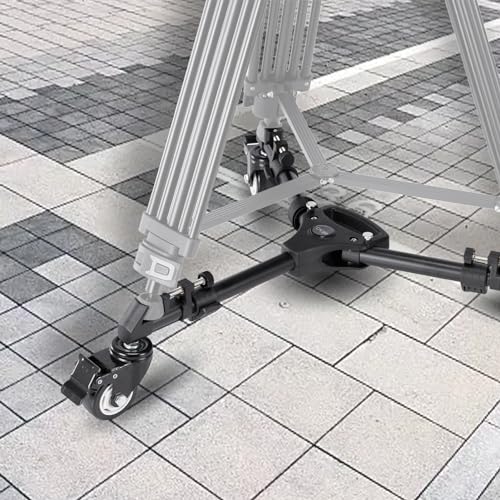 Cayer TD03 Tripod Photography Dolly, Tripod Wheels High Capacity 66lbs with 3 Inch Rubber Wheels, Adjustable Leg Mount Bag for Canon Nikon Sony DSLR Camcorder Photo Video Lighting Cameras