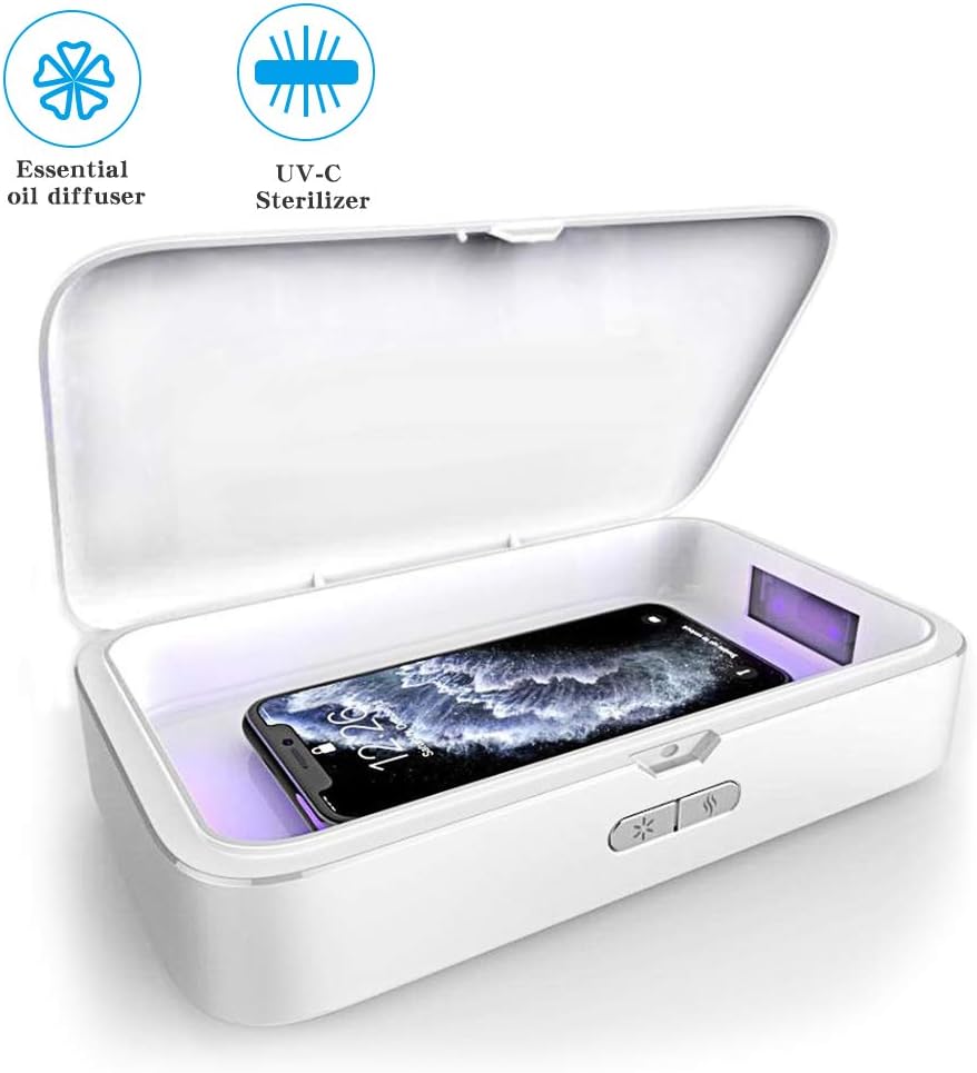 Phone Soap UV Sanitizer and Charger Cell Phone Sanitizer UV Portable for Makeup Tools Mobile Phone Jewelry Watches Toothbrush UV-Clean Fast & Effective