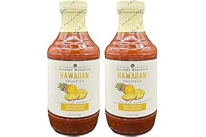 Gourmet Warehouse Hawaiian BBQ Sauce, Premium Barbecue Sauces Handcrafted In Small Batches Gluten-Free, HFCS-Free, Delicious Sauce 16 Ounces Bottle (Pack of 2)