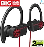 Bluetooth Headphones - Wireless Earbuds - NEW MODEL 2017 - Best Slim Headphones - IPX7 Waterproof - Earbuds with Microphone - Running Headphones - Sport Headphones - Workout Earbuds for Women Men