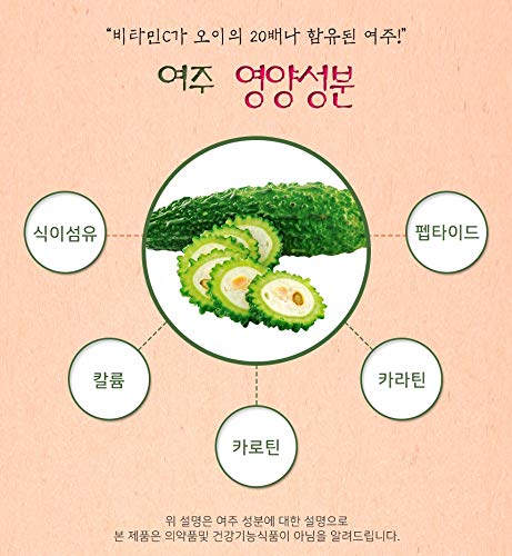 Organic Bitter Melon Tea, Bitter Gourd, 유기농 여주차 1.2g 30 Tea bags, Korean 100% - Thumbnail 4