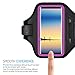 LOVPHONE iPhone 14 Pro Max/14 Max/ 13/12 Pro Max/Samsung Galaxy Note 20/10/9/8 Armband,Sport Running Exercise Gym Case,Fingerprint Sensor Access Supported,Water Resistant and Sweat-Proof (Rosy)