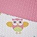 Comfort Spaces Pattern Kids Bedspread Mini Set-2 Piece-Pink White-Teens/Girls-Owl Print-Twin Size, Includes 1 Quilt, 1 Sham, Multi