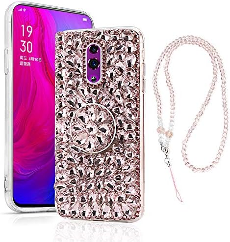 Scheam Case Compatible with Oppo Reno Case All Sides Protection with Anti Dust Shockproof Slim Back Case Cover with Women Bumper Pink