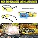 Night Driving Glasses Anti Glare Polarized Sunglasses for Women Men, Rainy Safe HD Night Vision Glasses with Yellow UV400 Lenses and Ultra Light Aluminum Frame, Glasses Case Included