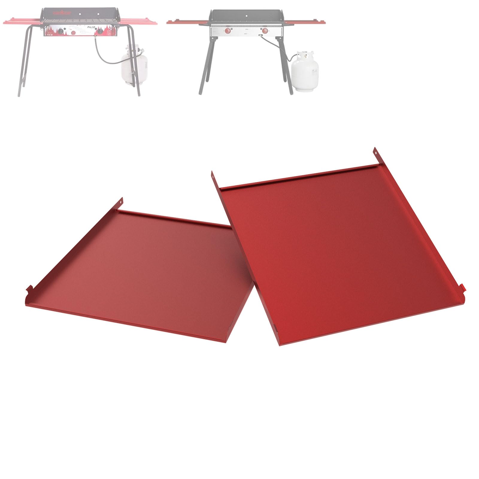 Photo 1 of BBQ Future Folding Side Shelf Set for Camp Chef DB60D PRO60X 14" Two-Burner Stoves – Dual-Use Foldable Shelves (2 Pack) Only Fits Camp Chef DB60D PRO60X, Extra Prep Space & Protective Lid