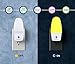 GREENIC Plug in LED Night Light 2 Pack Dusk to Dawn Sensor for Bedroom, Bathroom, Kitchen, Hallway, Yellow