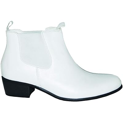 Cuban Heel White Ankle Boots Mens Buy White Boots For Men By BXXY