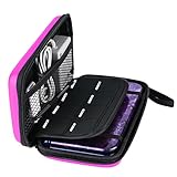 AKWOX Nintendo New 3DS XL Case, Carrying Case for New 3DS XL,3DS XL, Hard Travel Protective Shell for Nintendo Console& Game (Pink)