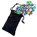 Easy Roller Dice Polyhedral Dice for Dungeons and Dragons and Math Dice Games, 105 Pieces, 15 Complete Sets with Dice Bag, Color may vary