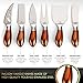 Elegant Cheese Knives Stainless Steel - Set of 6 Cheese Knives Spreaders with Rose Gold Handles | 6-Pieces Cheese Spreading Knife Sets for Charcuterie Boards, Cutlery Gift Set