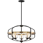 Savoy House 7-8041-5-79 Kirkland 5-Light Pendant in English Bronze and Warm Brass
