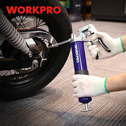 WORKPRO Grease Gun Kit, 6000PSI Heavy Duty Grease Gun with 18inch