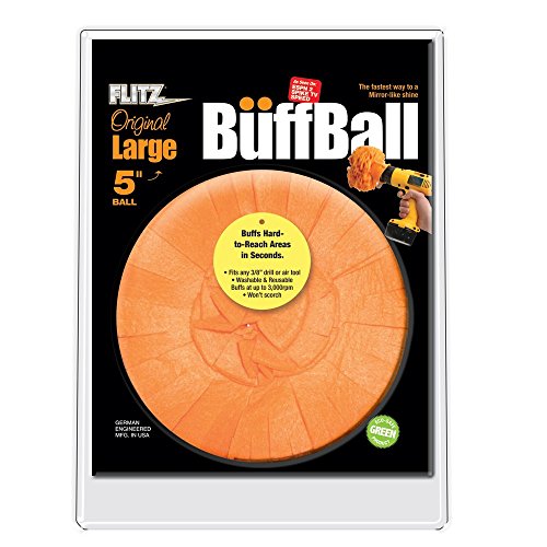 Flitz PB101 Orange Large Original Buff Ball in Clamshell, 5-Inch