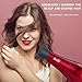 1875W Infrared Professional Salon Hair Dryer, Negative Ionic Blow Dryer for Fast Drying, DC Motor Light Weight Low Noise Hair Blow Dryers with Concentrator