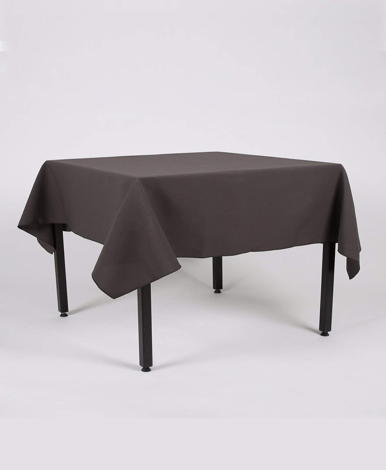 Hope Textiles Dark Grey 55" x 108" (139cm x 274cm) Rectangle Fabric TABLECLOTH/TABLE CLOTH (Polyester, not cotton)