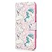 YOKIRIN iPhone 7 Plus Case, iPhone 8 Plus Case, Painted 3D Relief Bling Balloon Unicorn PU Leather Wallet Soft TPU Inner Flip Folio with ID Card Slots Shockproof Skin Cover - Crystal Stylus Pen