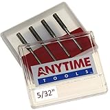 Anytime Tools 5/32" Diamond Chainsaw Sharpener Burr 1/8" Shank, 4 Pack