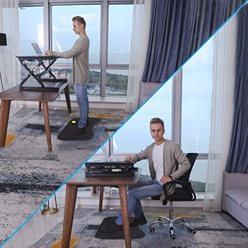 BestMassage Mat Comfort Ergonomic Anti Fatigue for Stand Up Desk Workstation Topography Varied Terrain Acupressure, Massage, Black