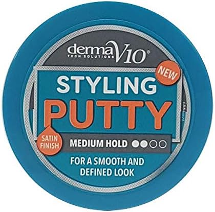 Derma V10 Styling Putty Medium Hold 50ml Satin Finish Hair Product