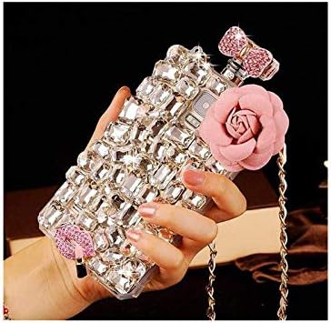 iNenk Samsung Galaxy S9 Plus Case, Deluxe 3D Handmade Glitter Diamond Bling Crystal Rhinestone Love Flower Lips Perfume Bottle Mobile Shell Back Cover - Pattern 1
