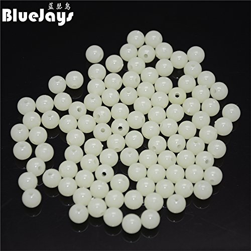 100pcs Luminous Beads 8mm Luminous Block Pearl Fishing Lure Accessoires Fishing Tackle
