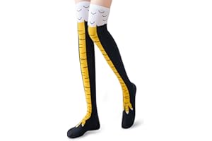 Erpotyl White Elephant Gifts for Adult Teens - Christmas Long Tube Elastic Chicken Leg Socks for Women Men Funny Stocking Stuffers