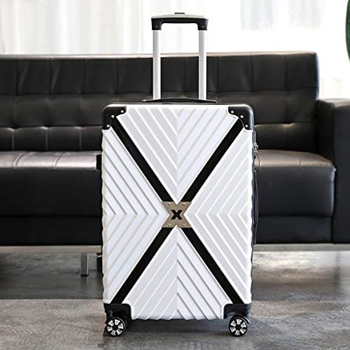 ビジネス トラベルのための耐久性のあるハードシェル8 ホイールスピナーのロックスピナーキャリーと荷物2点セット 売れ筋ランキング 荷物拡張可能なスーツケースpc Abs 軽量 24 White Inch B Size Color